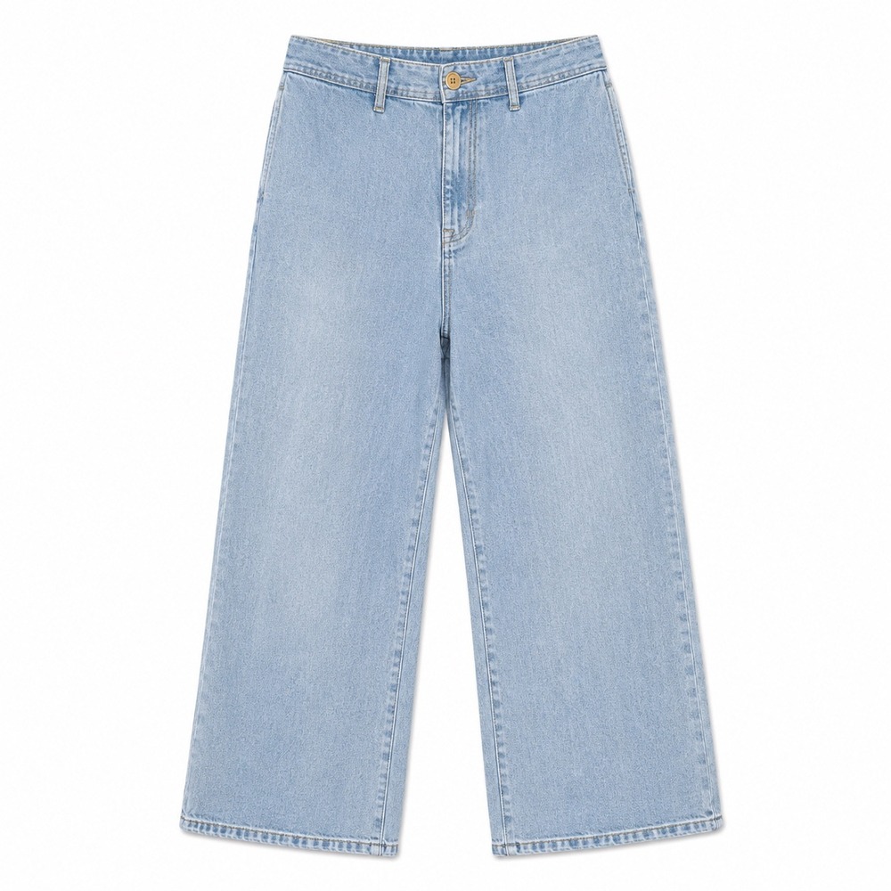 BDG Urban Outfitters Wide Leg Cropped Jeans Women's 30 Light Wash